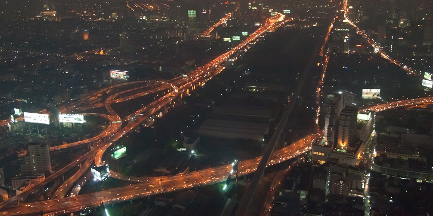 The panoramic snap of the city from somewhere in the Thailand –Krabi Nightlife