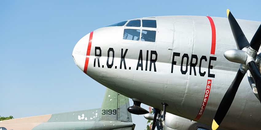 A picture of the Tupolev Tu-142 aircraft on display at the Aircraft Museum Kolkata.