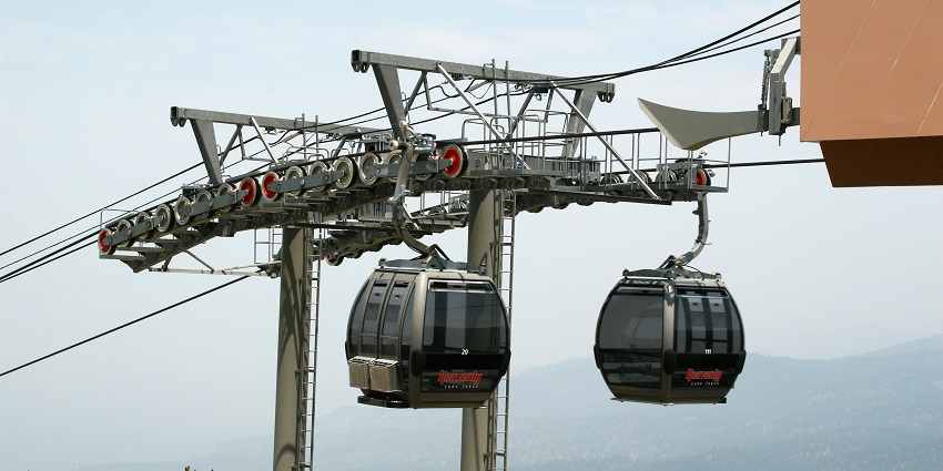 The thrilling Gondola Ride near Lake Tahoe in the state of California in the USA.