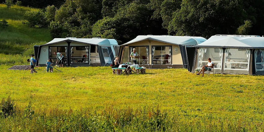 Picturesque view of family camp - the best camp in Almora surrounded by nature and adventure