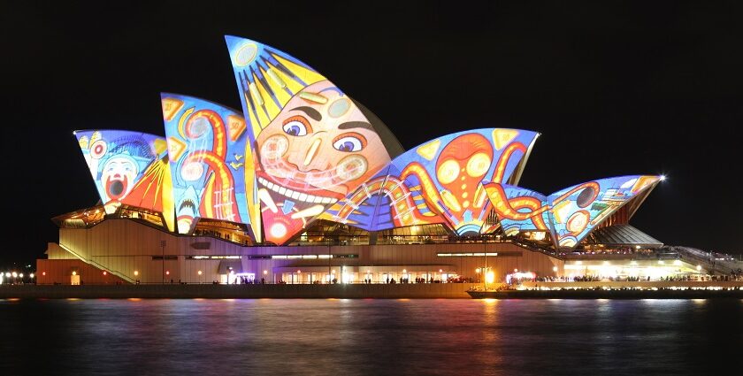 mage of Sydney opera house in festival time - A List of 10 famous festivals in Australia