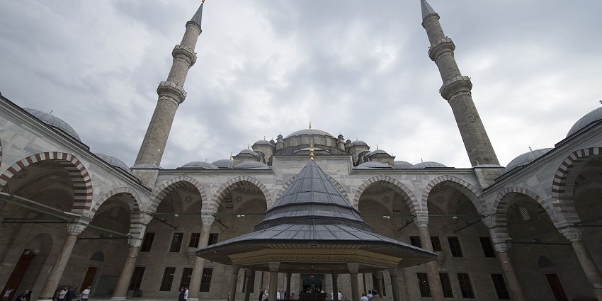 Historic mosque with Ottoman-style architecture and expansive prayer halls.