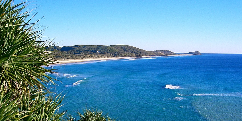 Witness trees and hills along with the breathtaking view of Fraser Island, Queensland.