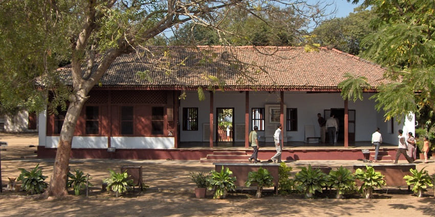 View of Geeta Bhawan, which is an ashram located on the banks of the Ganga in Swargashram.