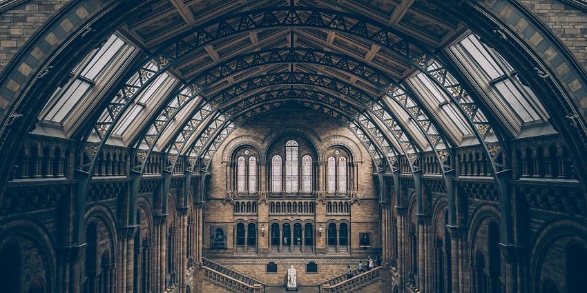 The majestic interior of the museum, a popular place to visit near Acadia National Park.