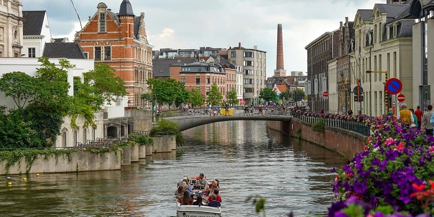 Valentine’s Day in Belgium which is known for medieval buildings, canals, and vibrant atmosphere.