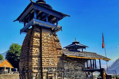 A Majestic view of the famous Gopinath temple in the hills of Uttarakhand