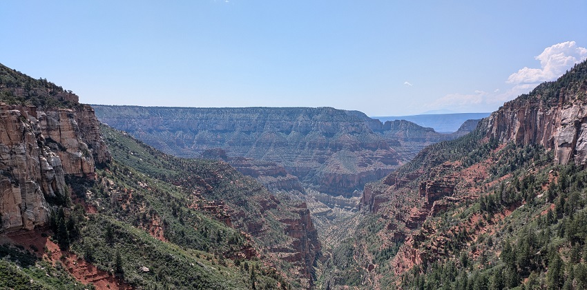 An image showing the North Rim of the Grand Canyon, a famous tourist destination near Zion National Park