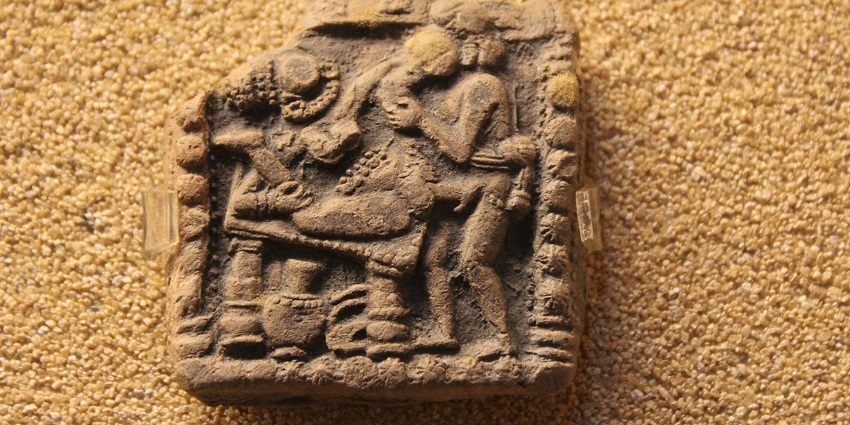 A view of a sculpture captured while on the guided tour to the State Archaeological Museum.