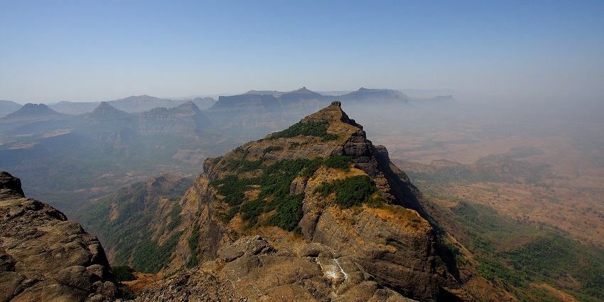 A picture of Harishchandragad Fort, a challenging site in Malshej Ghat trekking.