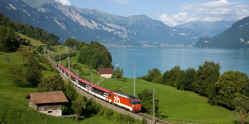 The best things to do in Switzerland in November include hiking trails along serene lakes and flowing rivers.