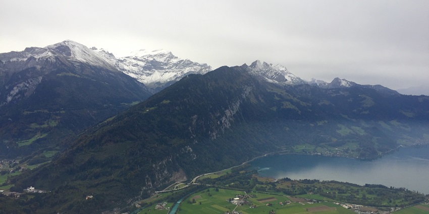 Picturesque view from Harder Kulm scenic hike offering breathtaking views over Interlaken