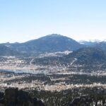 A Beautiful Panoramic view of Estes Park, taken at an altitude of about 9,000 feet.