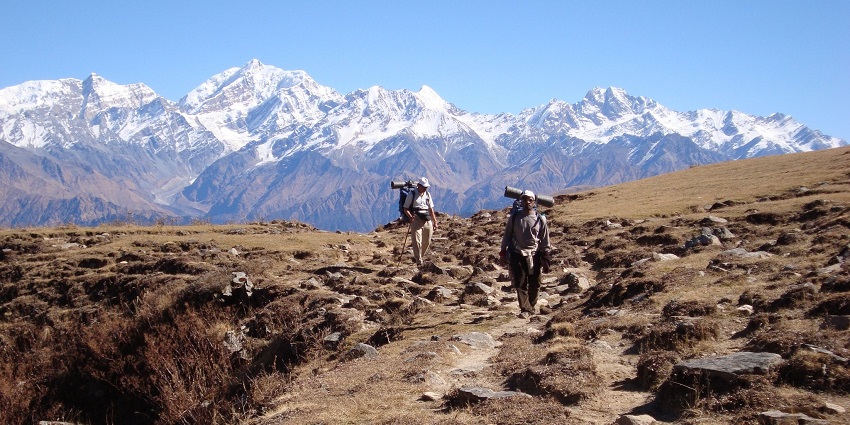 Indulge in thrilling rock climbing in Rishikesh and trekking in the majestic Himalayas.