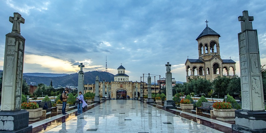 Places to visit in Tbilisi include the majestic Georgian Orthodox beautiful Cathedral