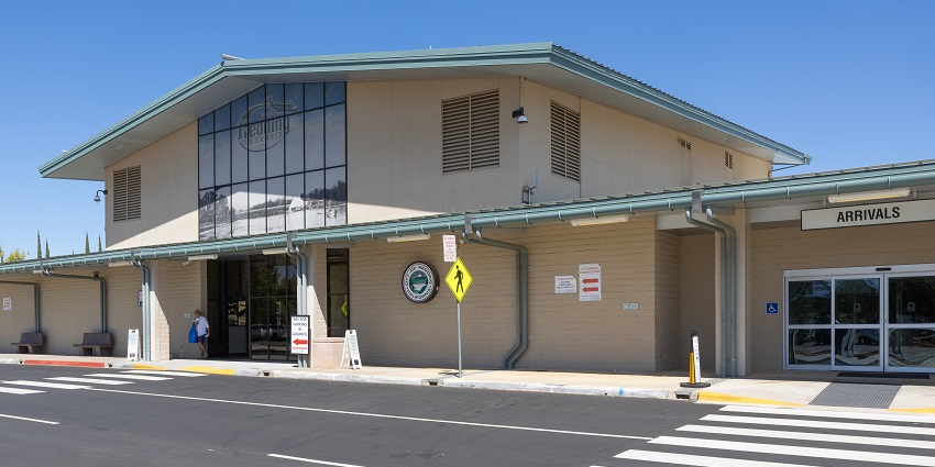 An image of an airport near the Northwest Entrance of Lassen Volcanic National Park.