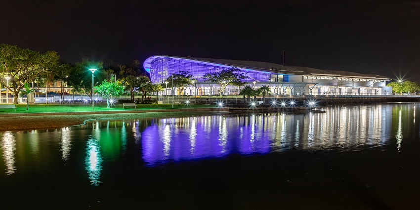 A Beautiful night view of Darwin International Airport near Kakadu National Park