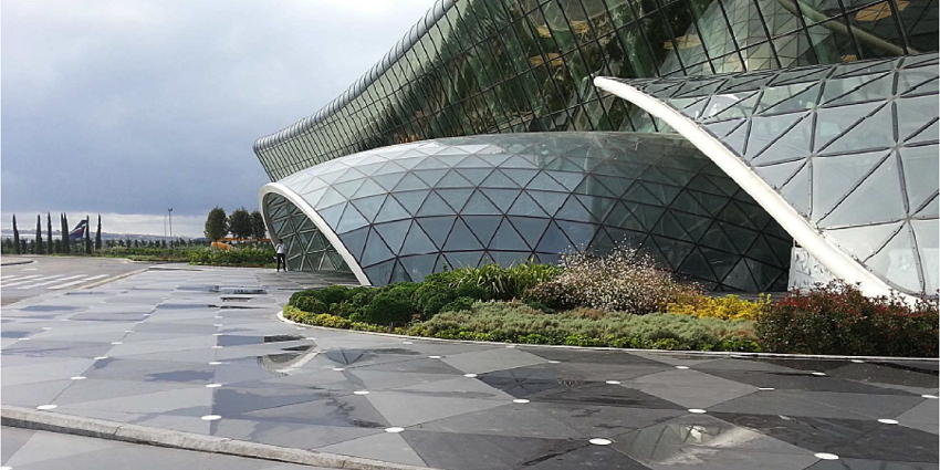 The Baku Heydar Aliyev Airport, Railway Station, and Boulevard access the details.