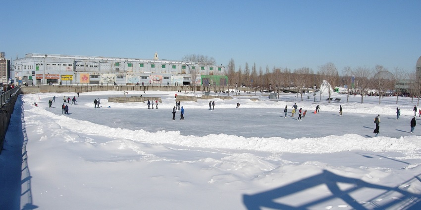 A picture of ice skating is a good way to celebrate Valentine's Day in Montreal.