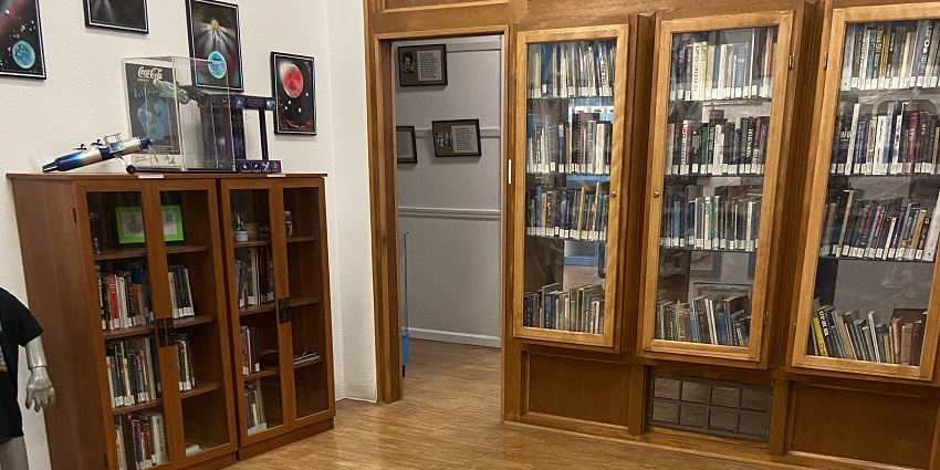 Research library at the International UFO Museum, a popular place near Roswell Museum.