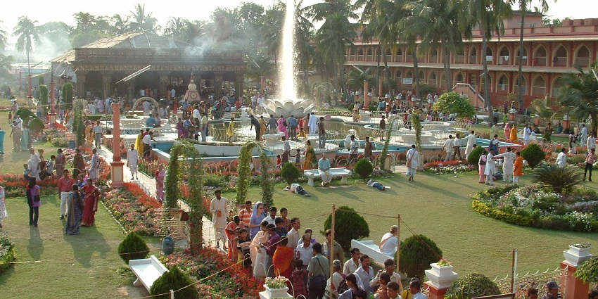 Devotees enjoying in the garden of one of the Iskcon temples in Australia.