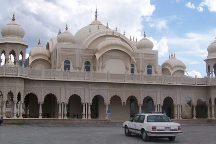 An Iskcon temple in Australia built in a serene location.