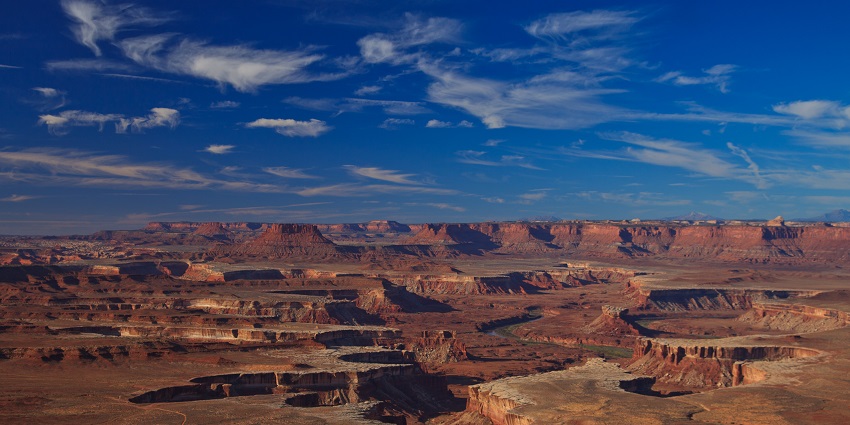 A panoramic view of the Island in the Sky area