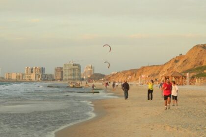 Israel beaches offer various water sports and leisure activities.