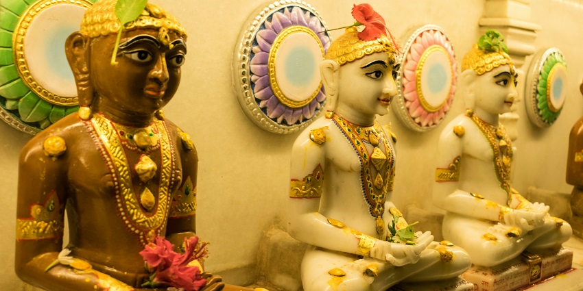 An illustrated image of a temple, which is similar to one of the Jain temples in Canada.
