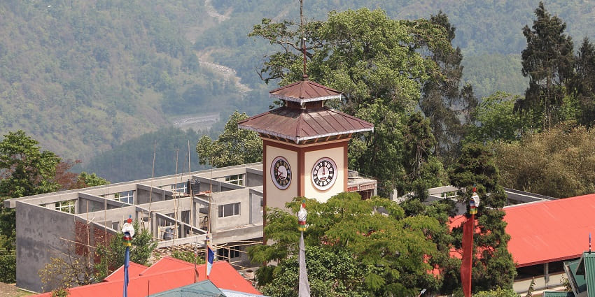 The famous clock tower of Kalimpong, a picturesque hill station near Kolkata