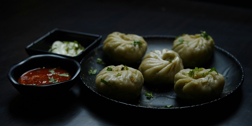 Snapshot of the delicious dumplings freshly steamed for the party snack
