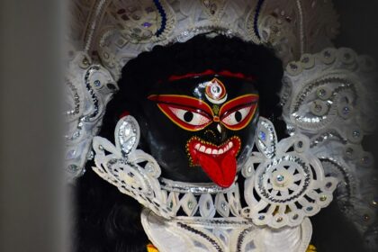 An image of idol Maa - Kalyaneshwari Temple with its ancient architecture and tranquil surroundings