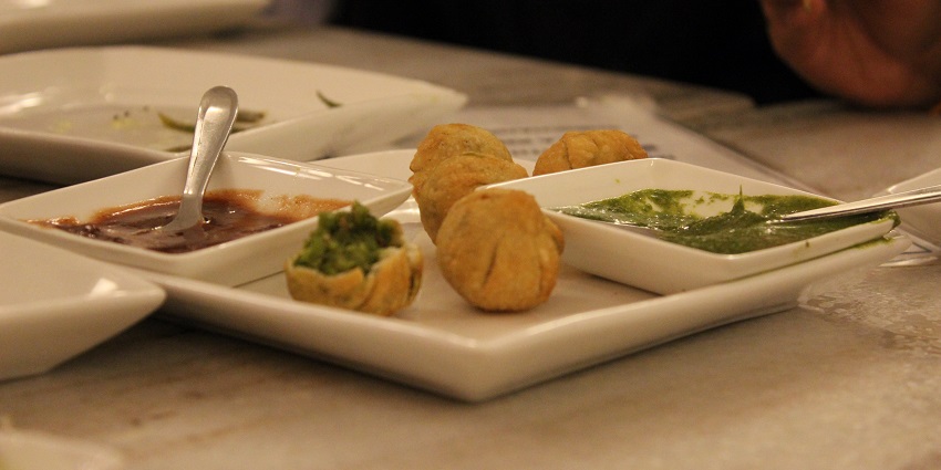 Kashyap Kachori Bhandar, renowned for crispy kachoris and tangy chutneys in Delhi.