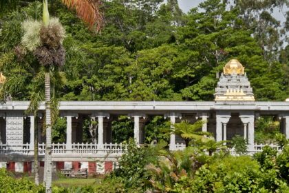 An image of the temple of lord Shiva in the Kauai in Hawaii – Kauai Hindu Monastery.