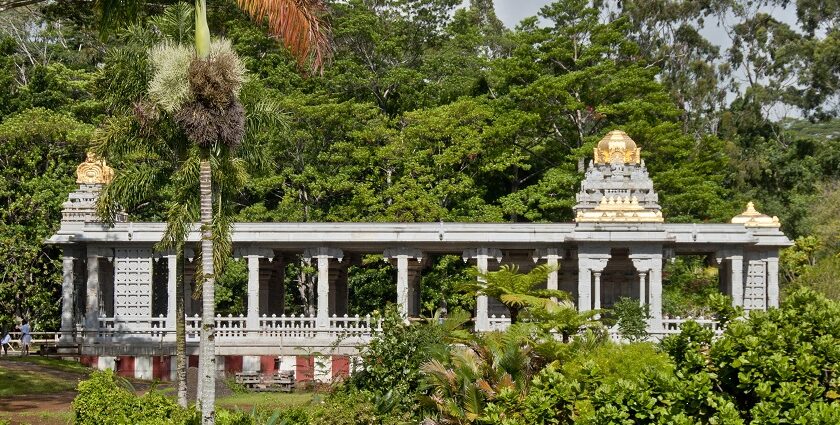 An image of the temple of lord Shiva in the Kauai in Hawaii – Kauai Hindu Monastery.