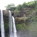 An image of Wailua Waterfall, one of the most famous Kauai waterfalls located in Hawaii.