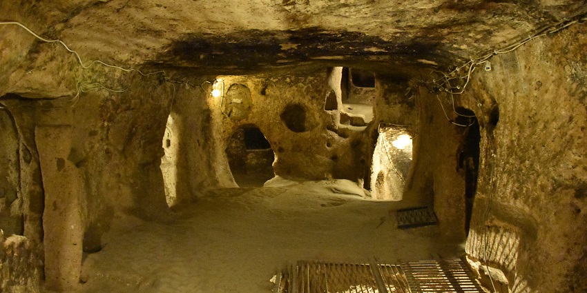 Multi-level subterranean city used as a refuge in ancient times