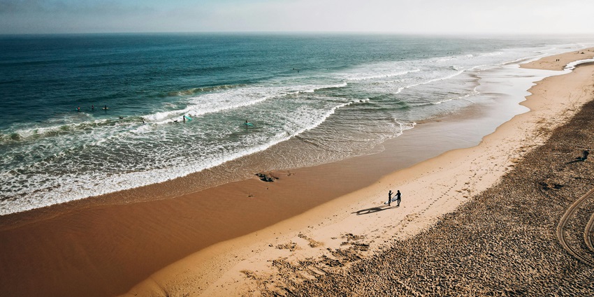 white sandy beach with clear and clean waters and a relaxing environment in Azerbaijan.
