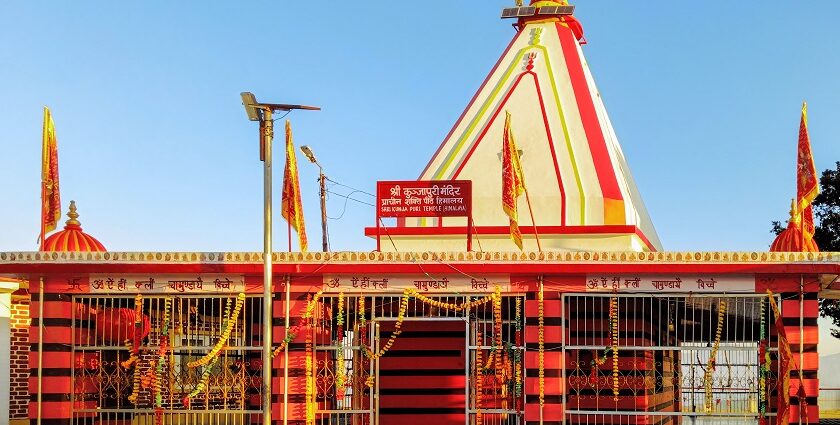 A glimpse of Kunjapuri Temple located in Tehri Garhwal district in Uttarakhand.