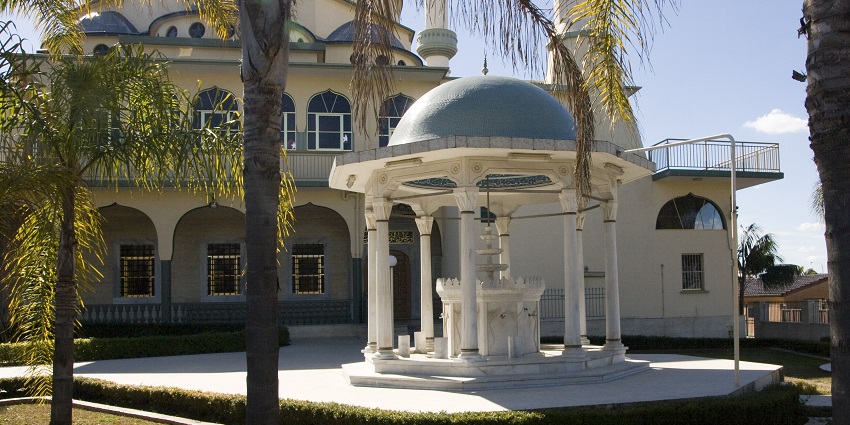Worshippers gathered at the Lakemba Mosque, one of the famous mosques in Australia.