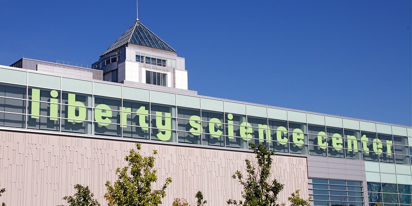 Exterior view of the Liberty Science Center, a place to visit near 9/11 Memorial Museum