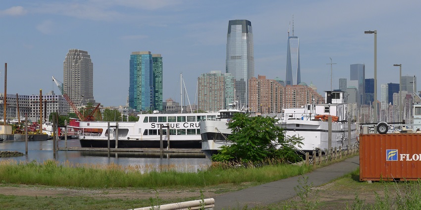 The beautiful view from the Northern end of Liberty State Park in Jersey City.