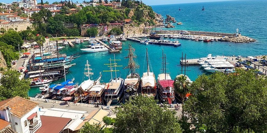 The stunning Duden Waterfalls Antalya with coastal views and tranquility in Turkey.