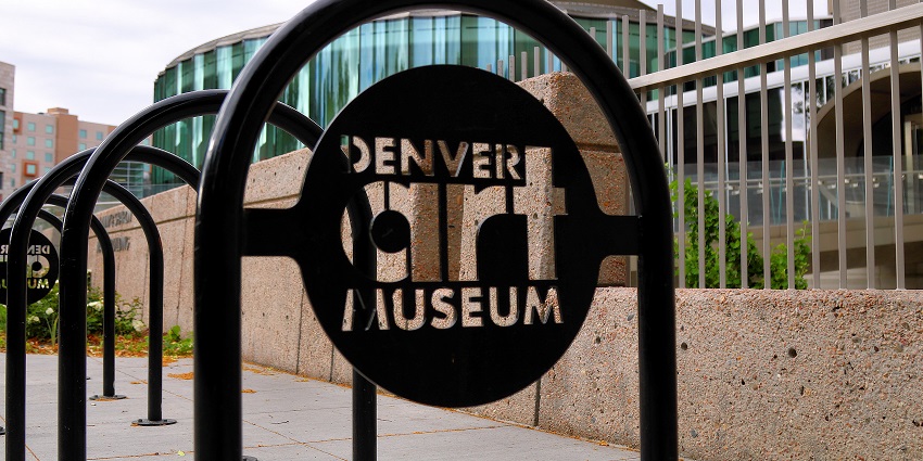 View of the Denver Art Museum in 2024, with modern architecture and surrounding trees