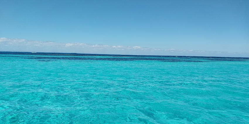 Clear blue waters of Rottnest Island, situated in the Indian Ocean.