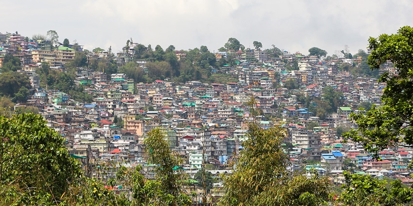 An image showcasing the aerial view and the exact location of Kalimpong paragliding.