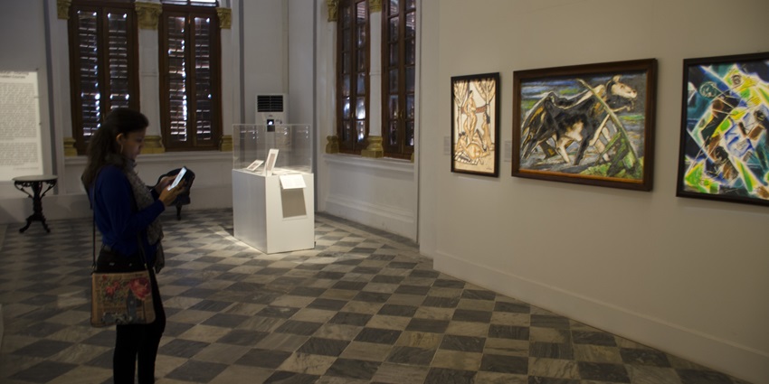 A representative image of the Nandan Art Gallery And Museum gallery with some paintings.