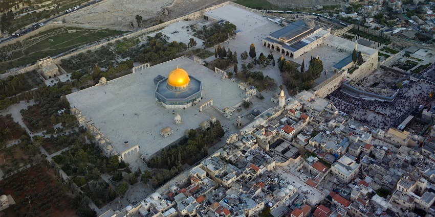 Temple Mount is situated in the heart of Jerusalem offering spiritual significance and views.