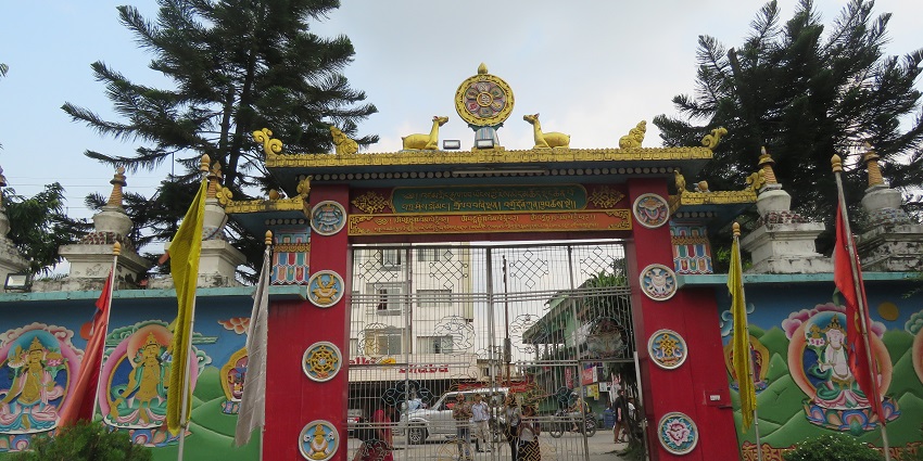 An image of the entrance gate of the most picturesque and historic Salugara Monastery.