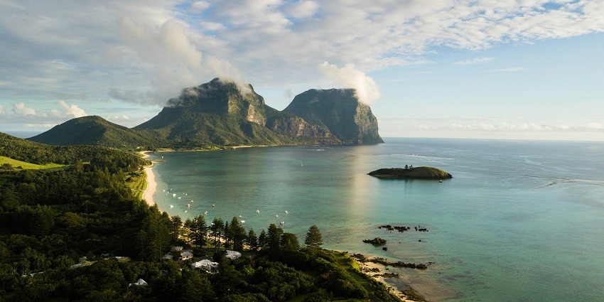 Picturesque volcanic Lord Howe Island which is one of the islands near Australia.